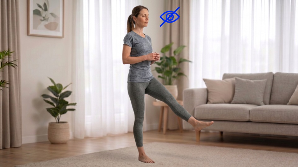 Exercice de rééducation cheville proprioception