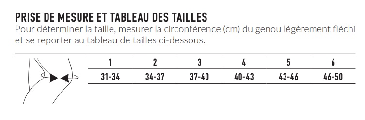 Taille genouillère Genugib Gibaud